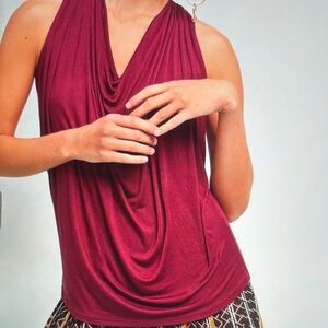 Michael Stars For Anthropologie Drape Neck Cowl Halter Top